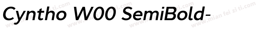 Cyntho W00 SemiBold字体转换